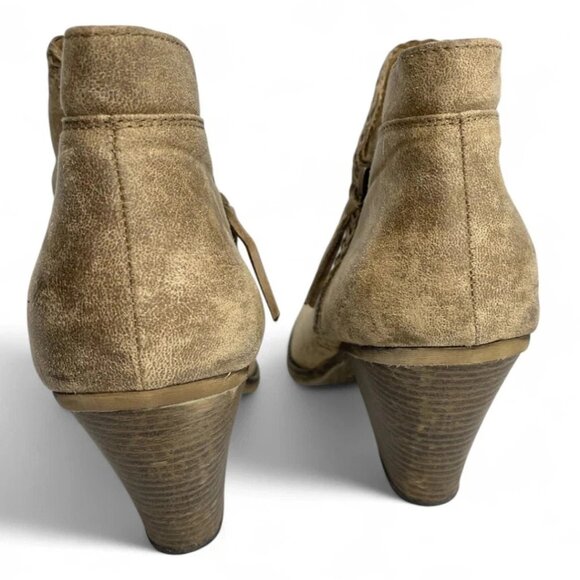 Maurices Faux Leather Brown Western Ankle Boots Women's 10 - Picture 6 of 11